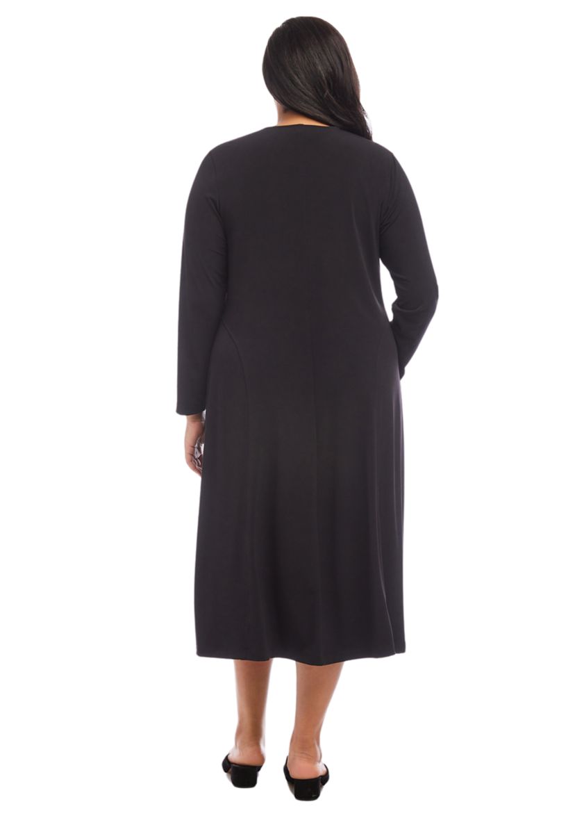 Plus Size Kate V-Neck Midi Dress