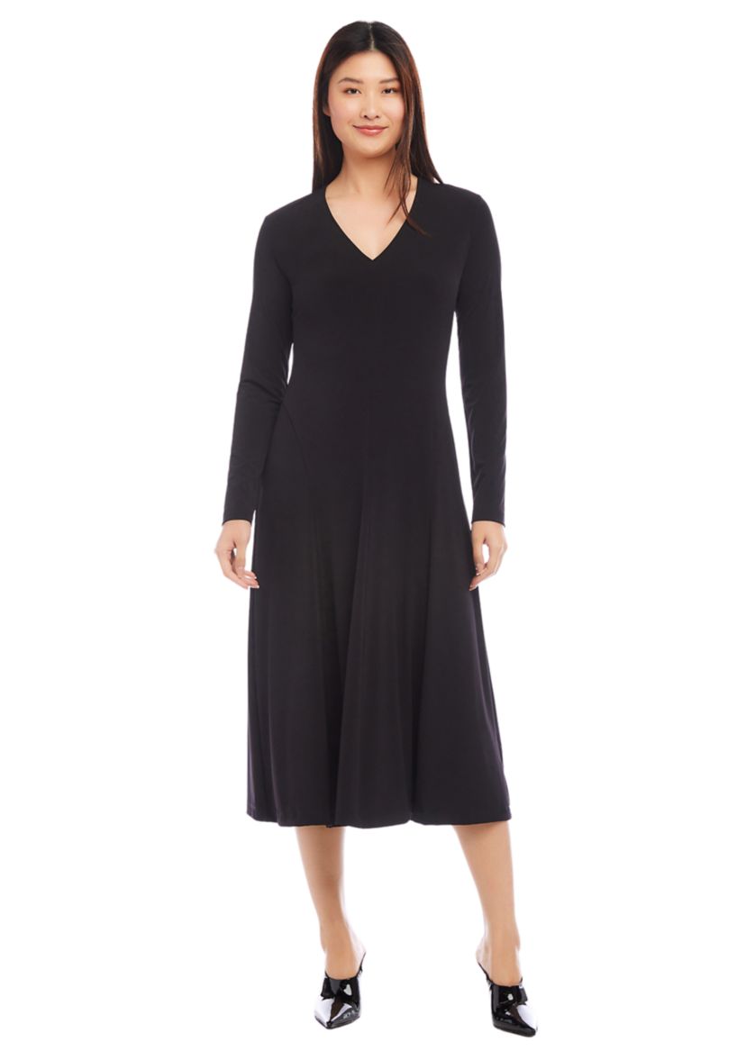 Womens Kate V Neck Midi Dress