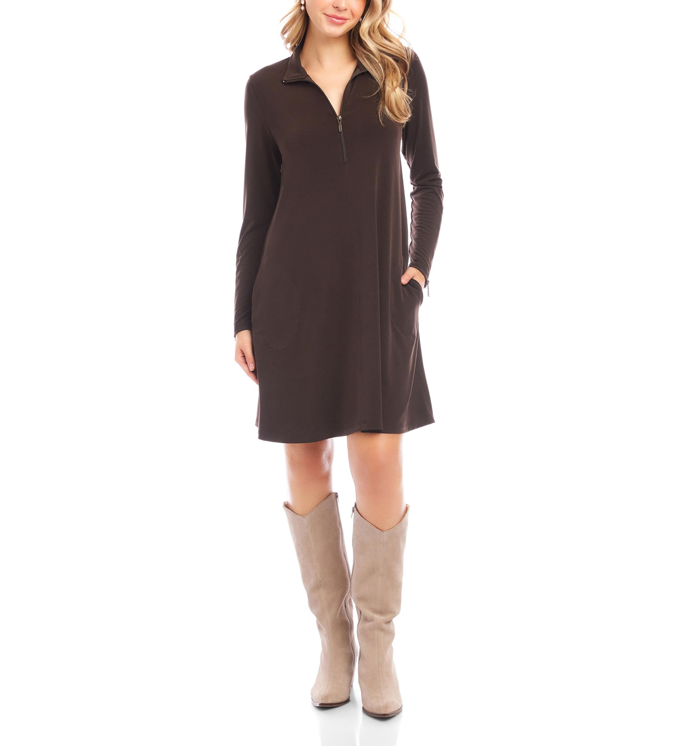 Petite Size Zip-Up Travel Dress