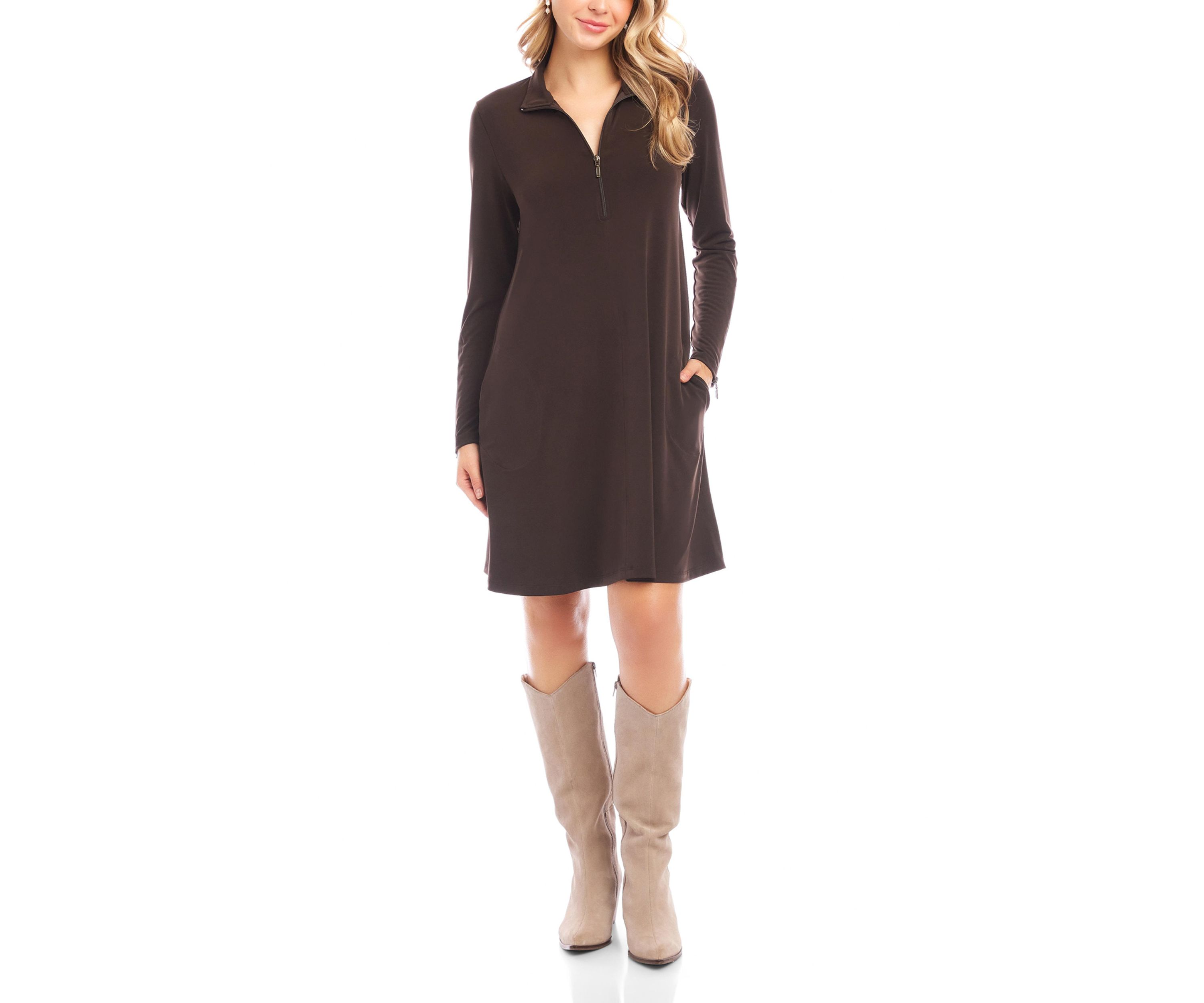 Petite Size Zip-Up Travel Dress
