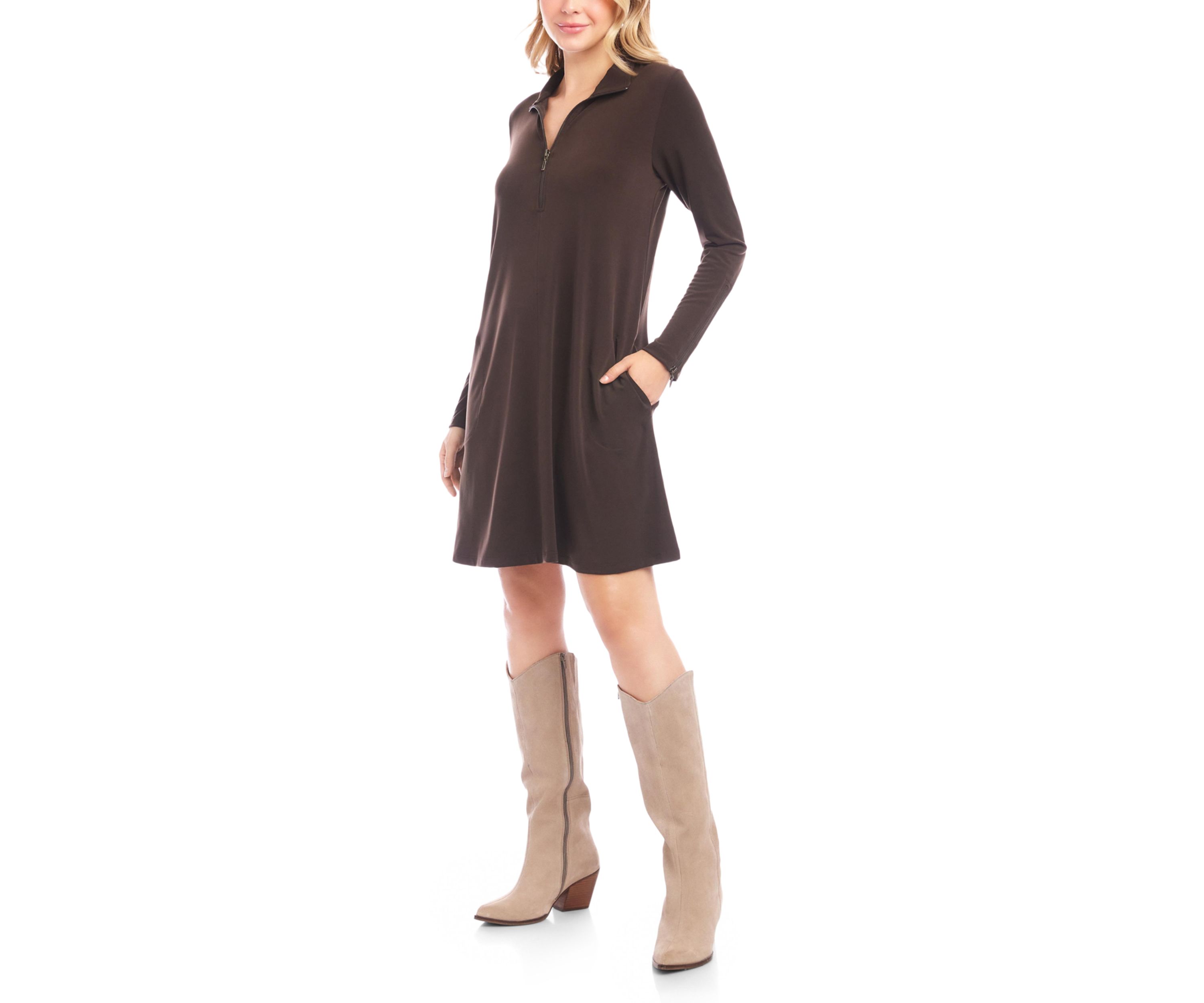 Petite Size Zip-Up Travel Dress