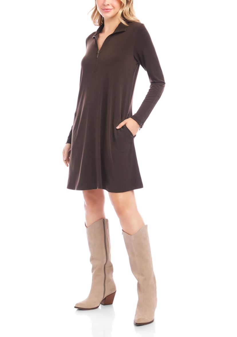 Womens Zip-Up Travel Dress