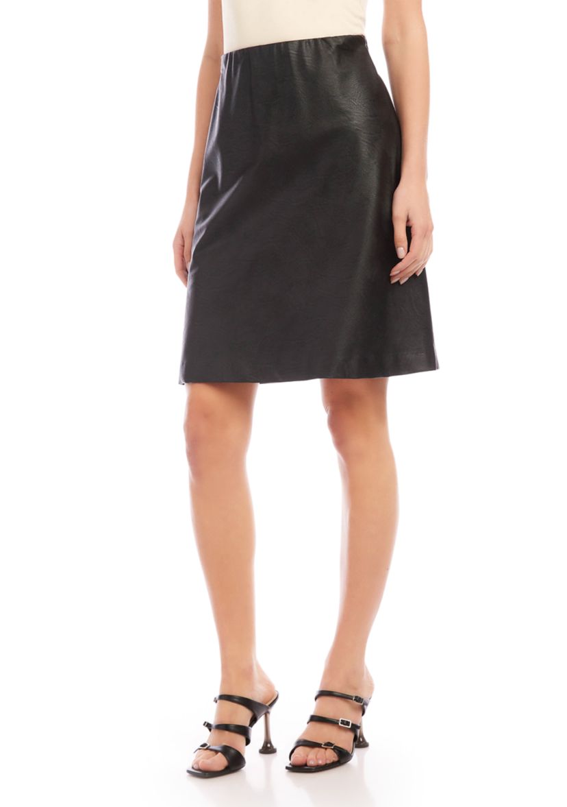 Womens Vegan Leather Skirt