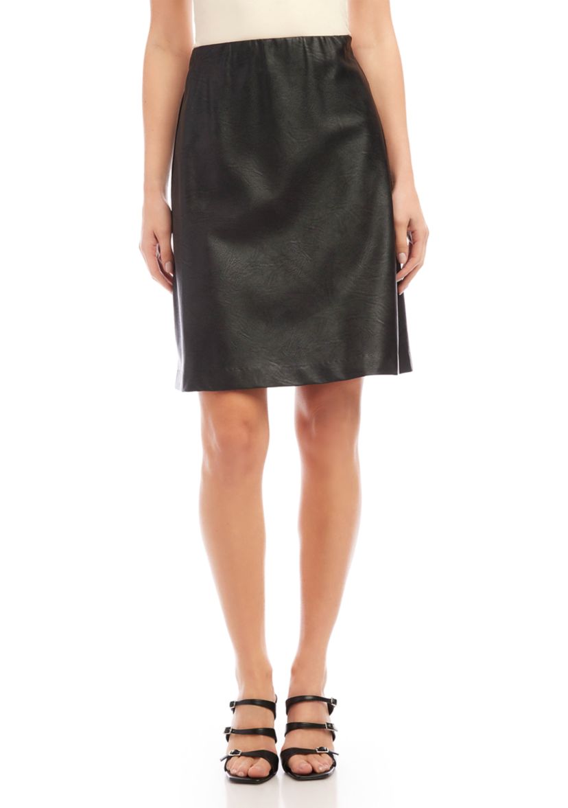 Womens Vegan Leather Skirt