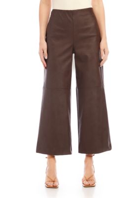 Women's Cropped Vegan Leather Pants