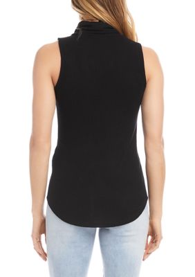 Women's Sleeveless Drape Neck Top