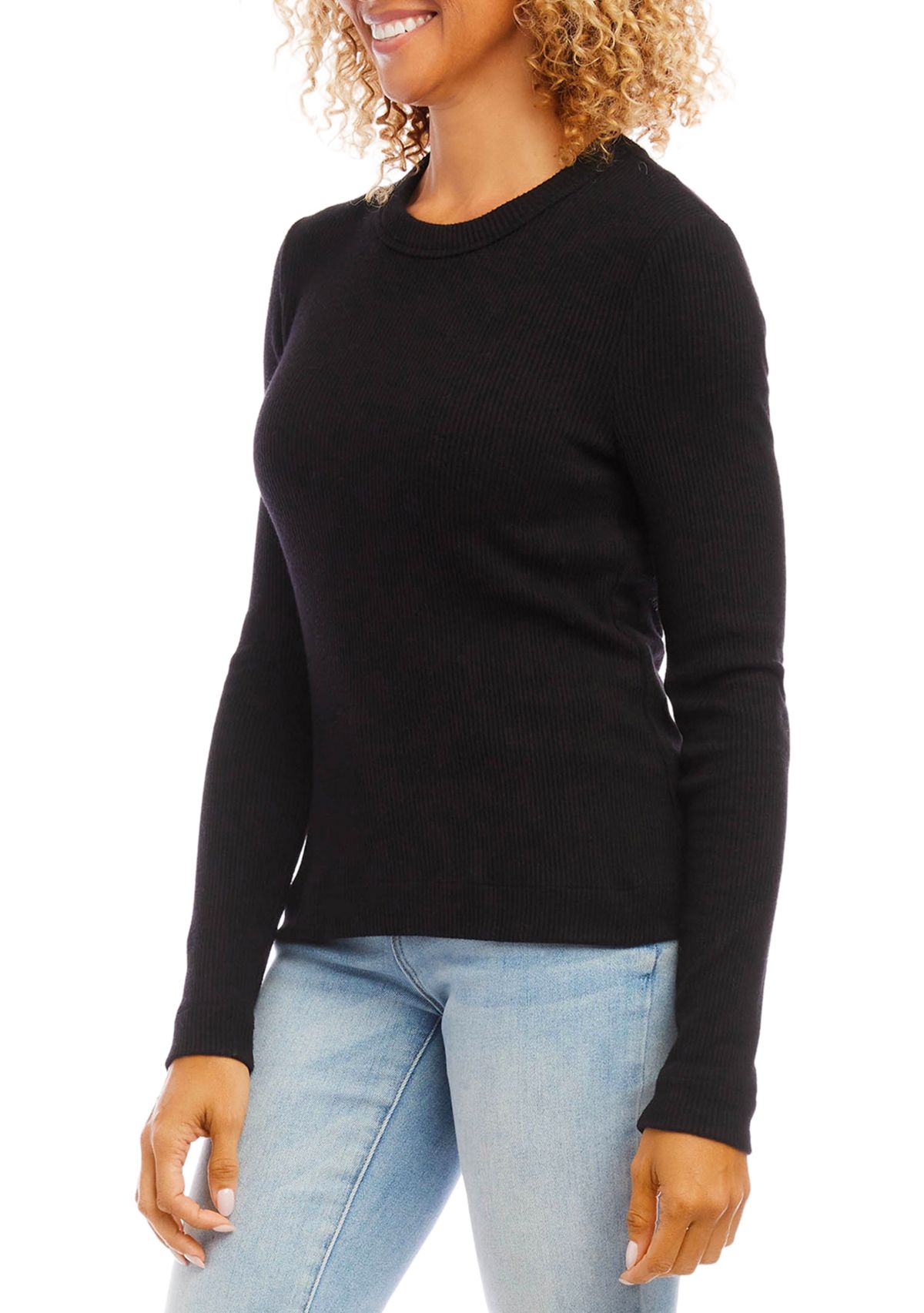 Womens Long Sleeve Crew Neck Top