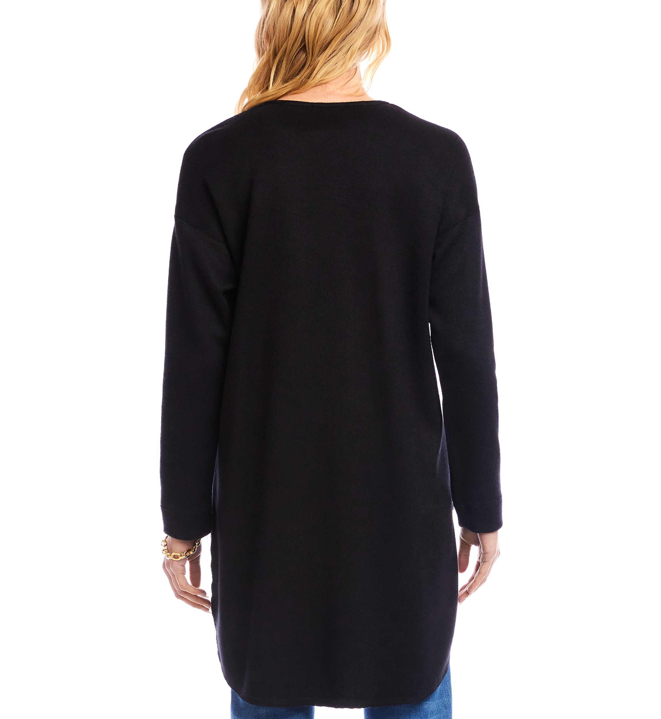 Womens Long Sleeve Shirttail Cardigan