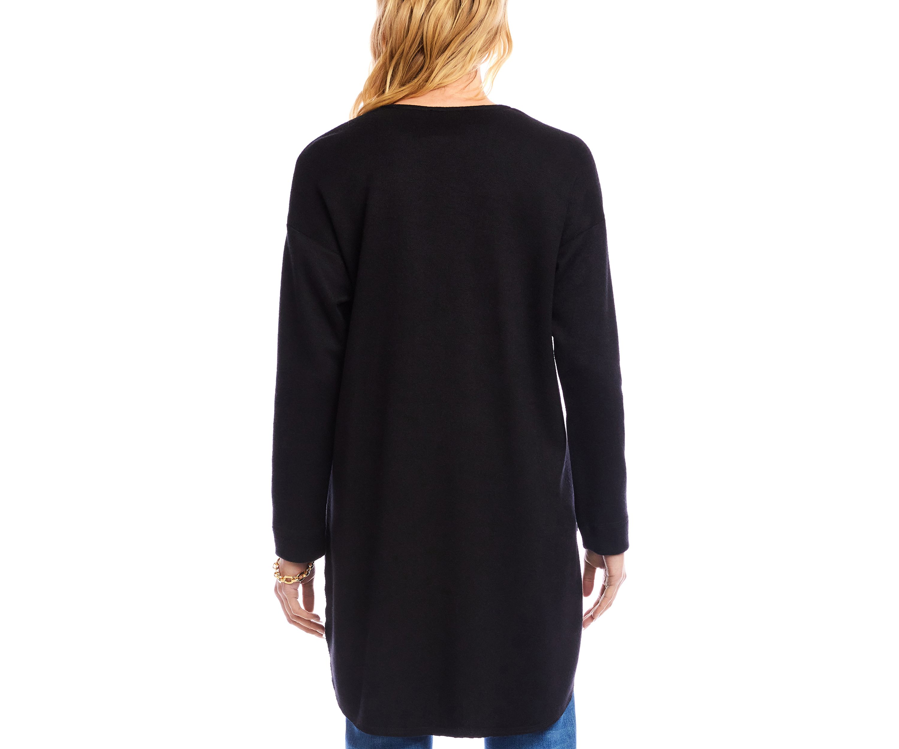 Womens Long Sleeve Shirttail Cardigan
