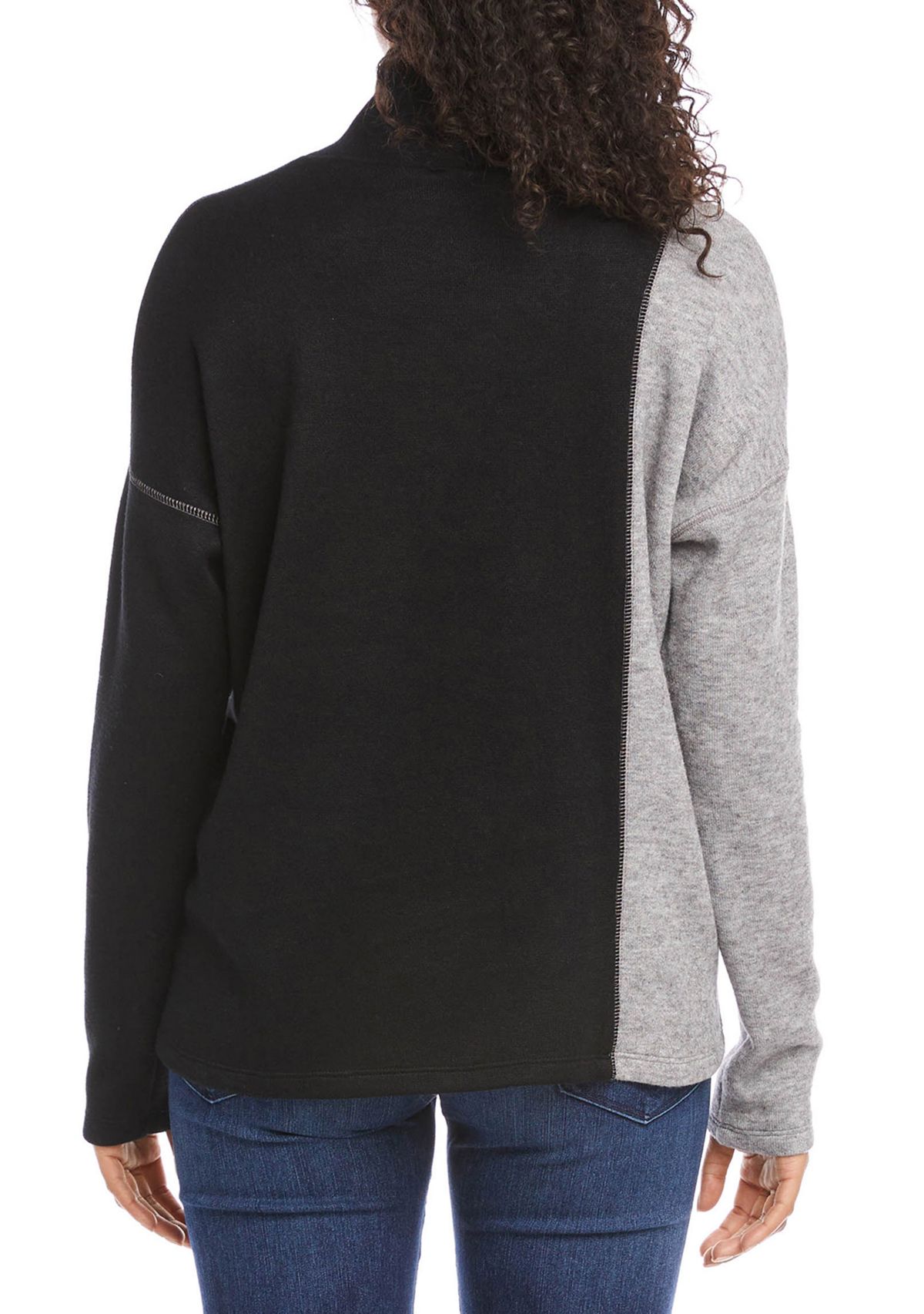 Womens Color Block Sweater