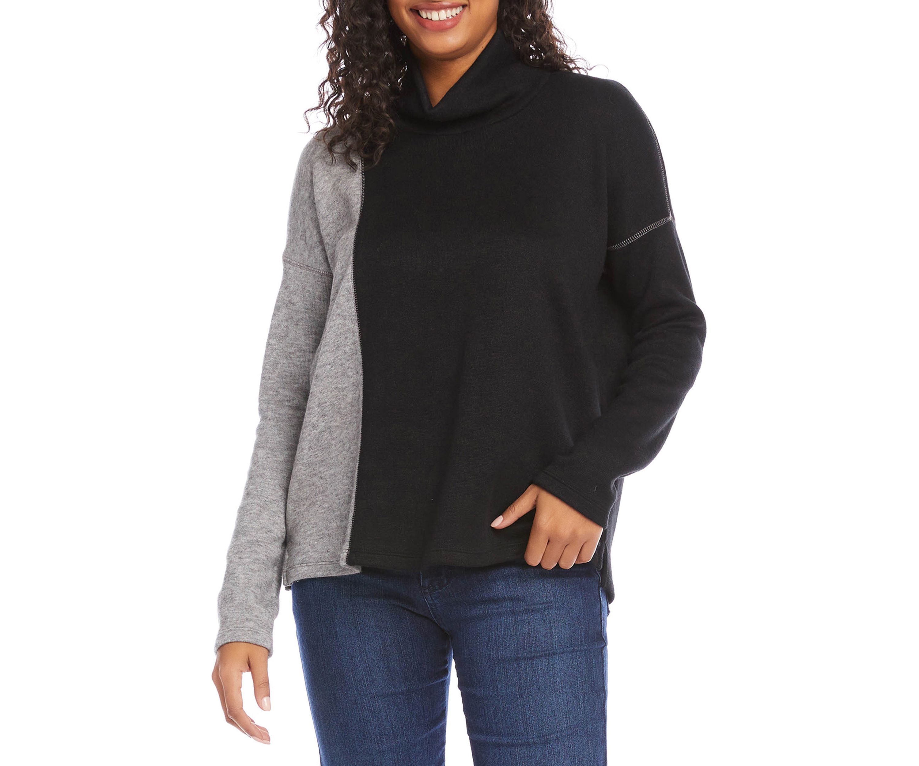 Womens Color Block Sweater