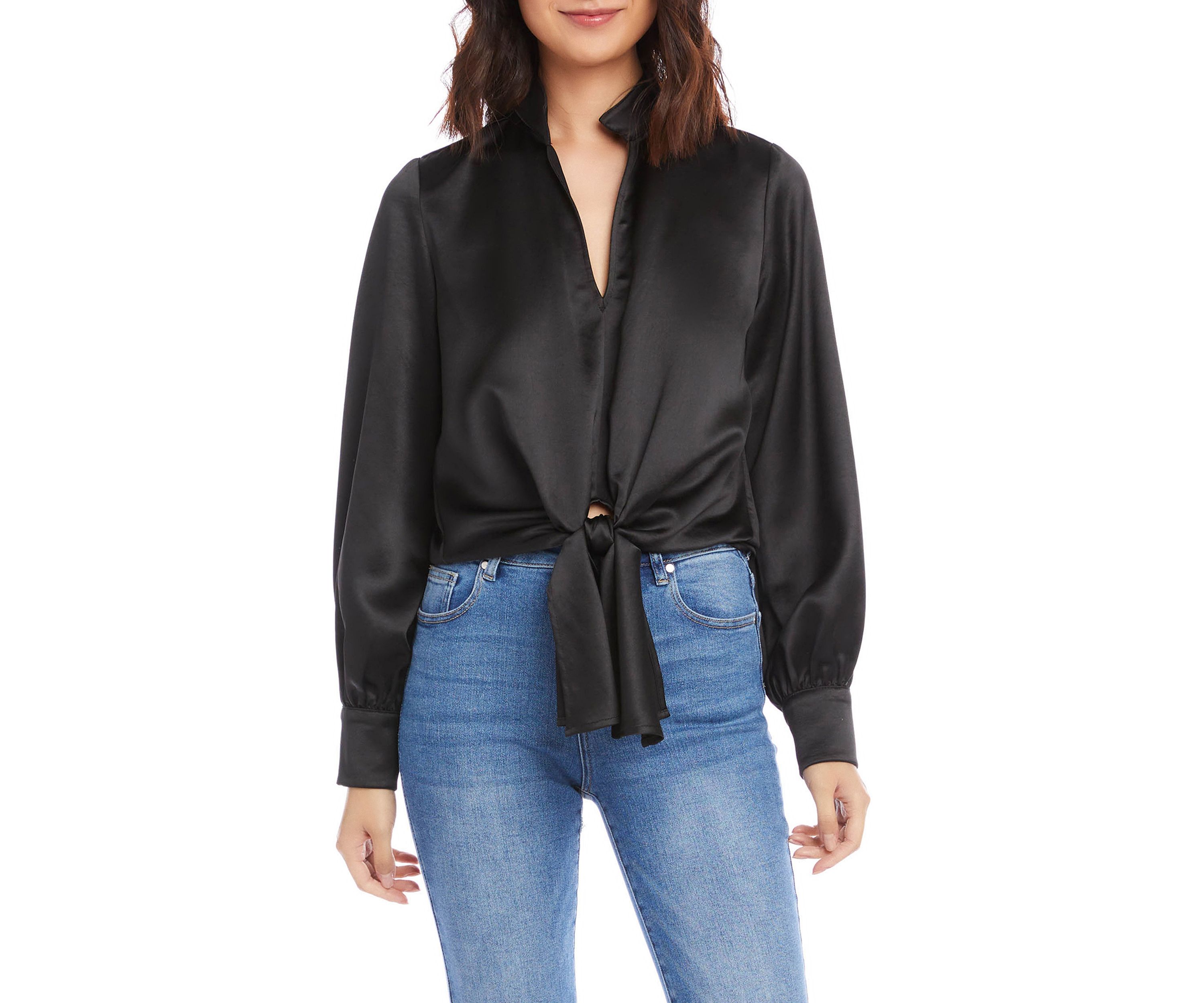 Womens Tie Front Top