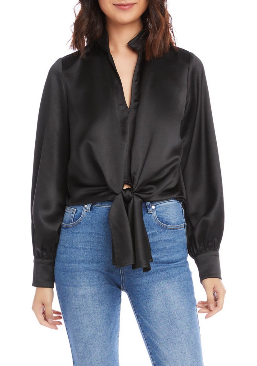 Womens Tie Front Top