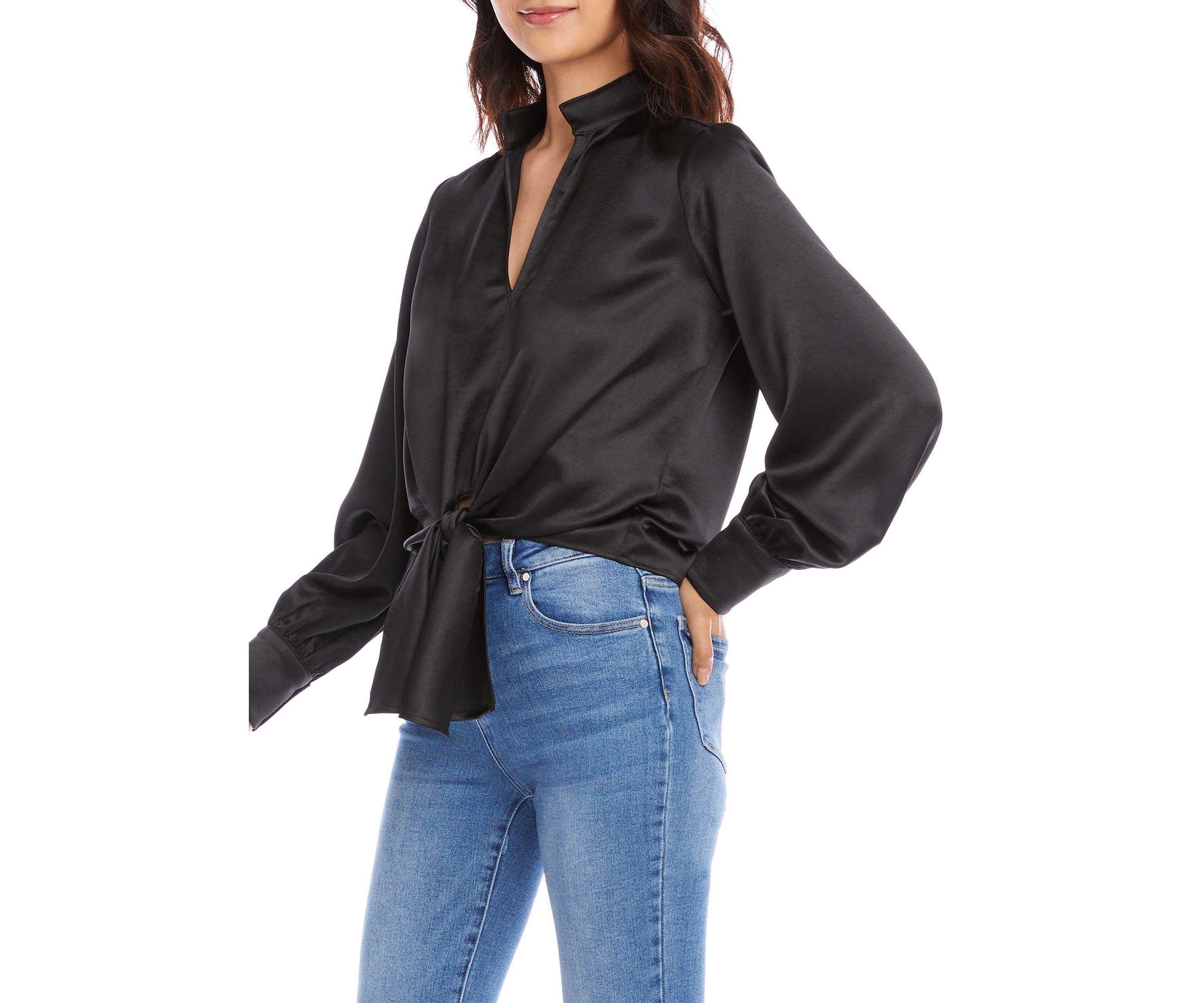 Womens Tie Front Top