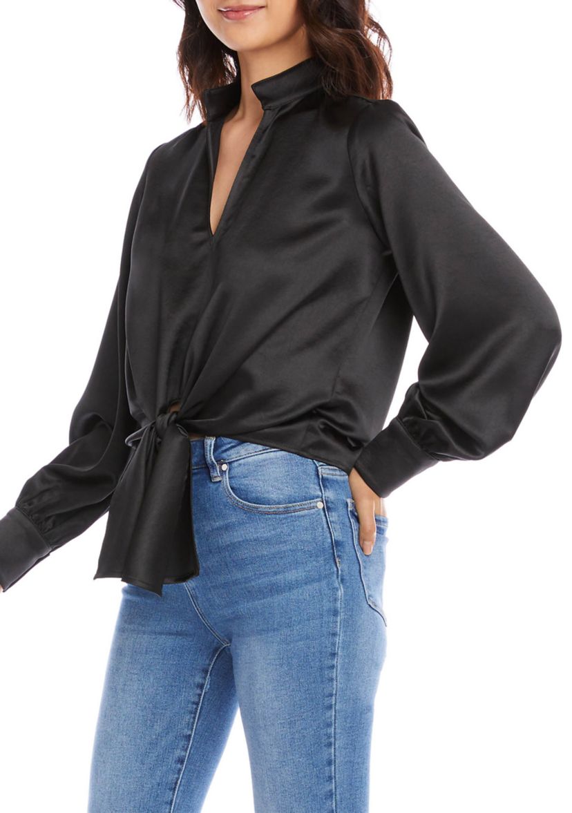 Womens Tie Front Top