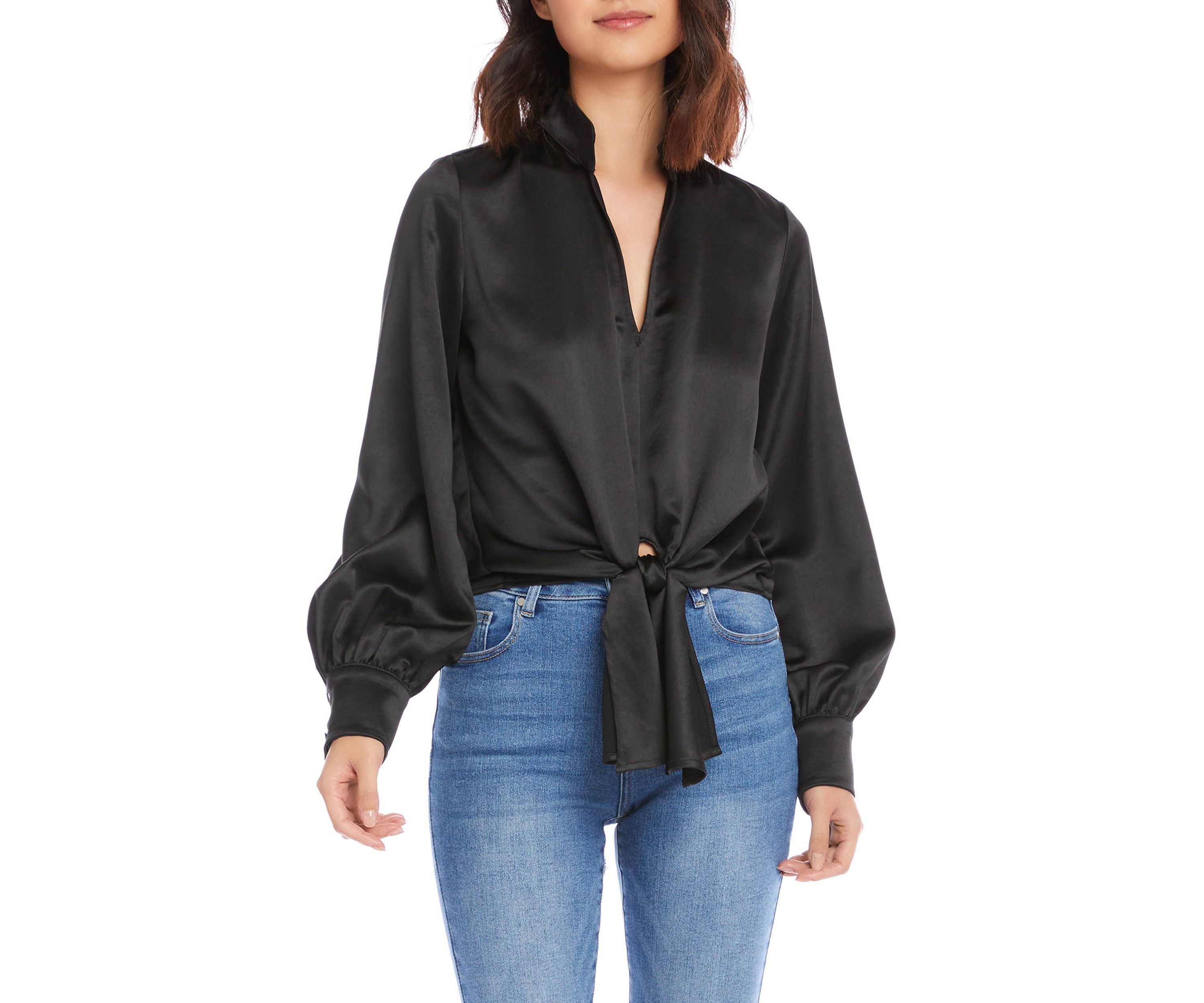 Womens Tie Front Top
