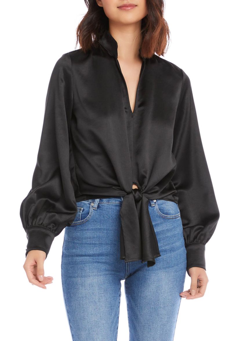 Womens Tie Front Top