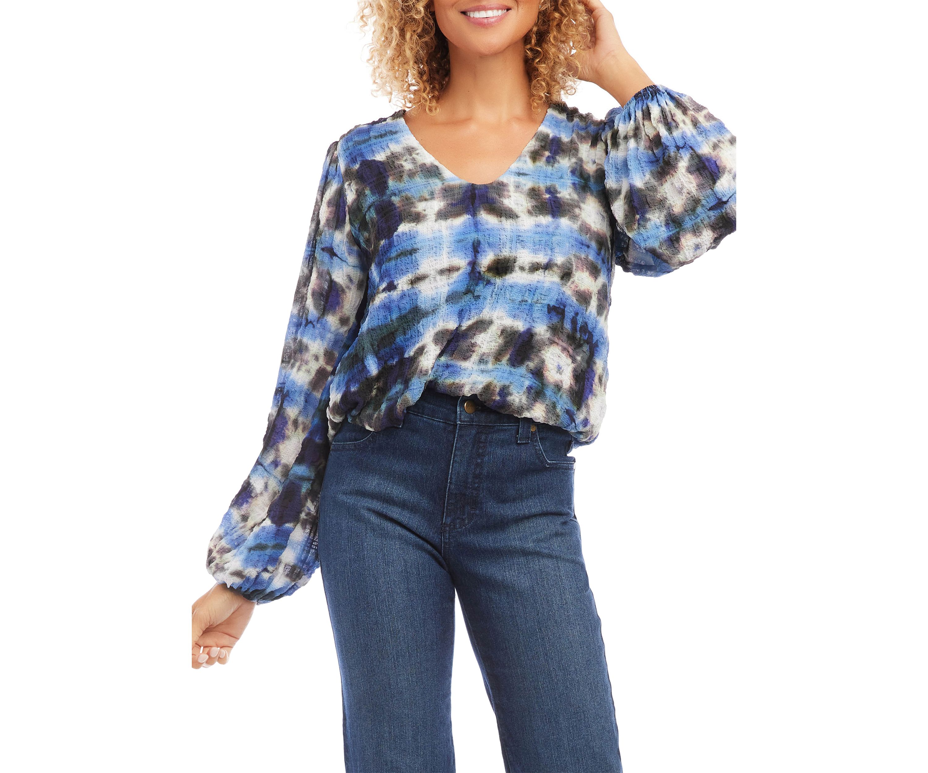 Petite Long Sleeve Blouson Top
