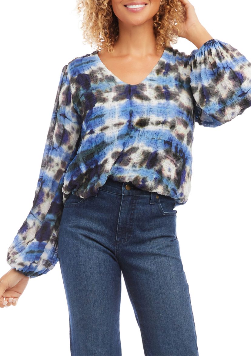 Petite Long Sleeve Blouson Top