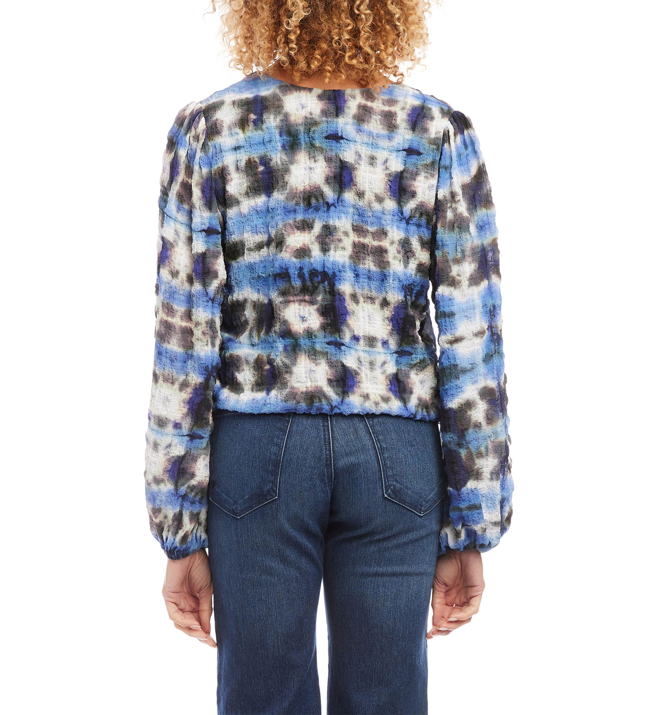 Petite Long Sleeve Blouson Top