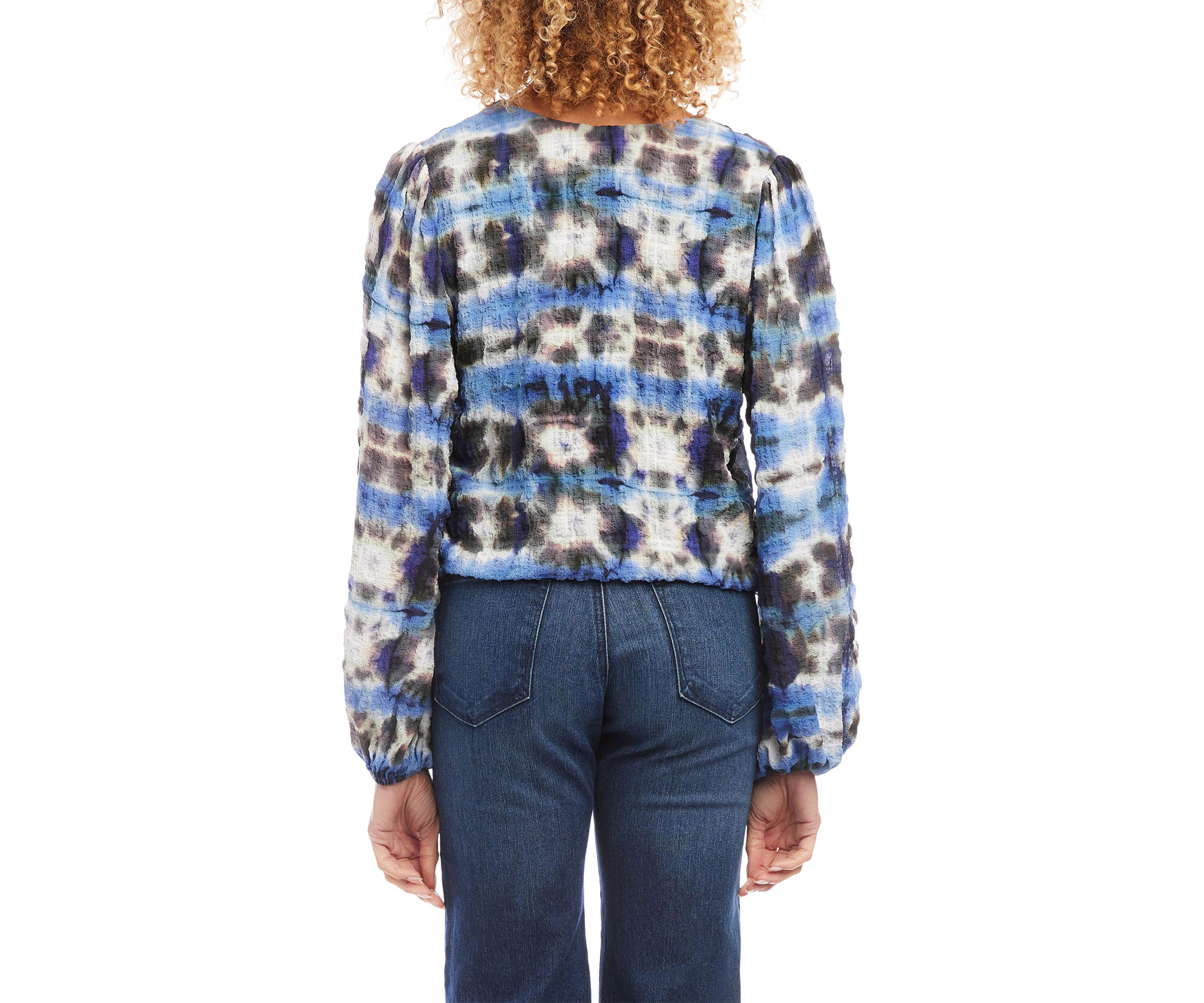 Petite Long Sleeve Blouson Top