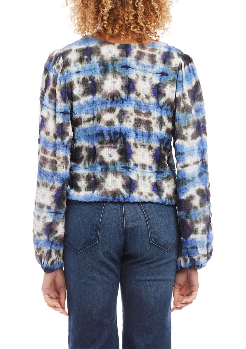 Petite Long Sleeve Blouson Top