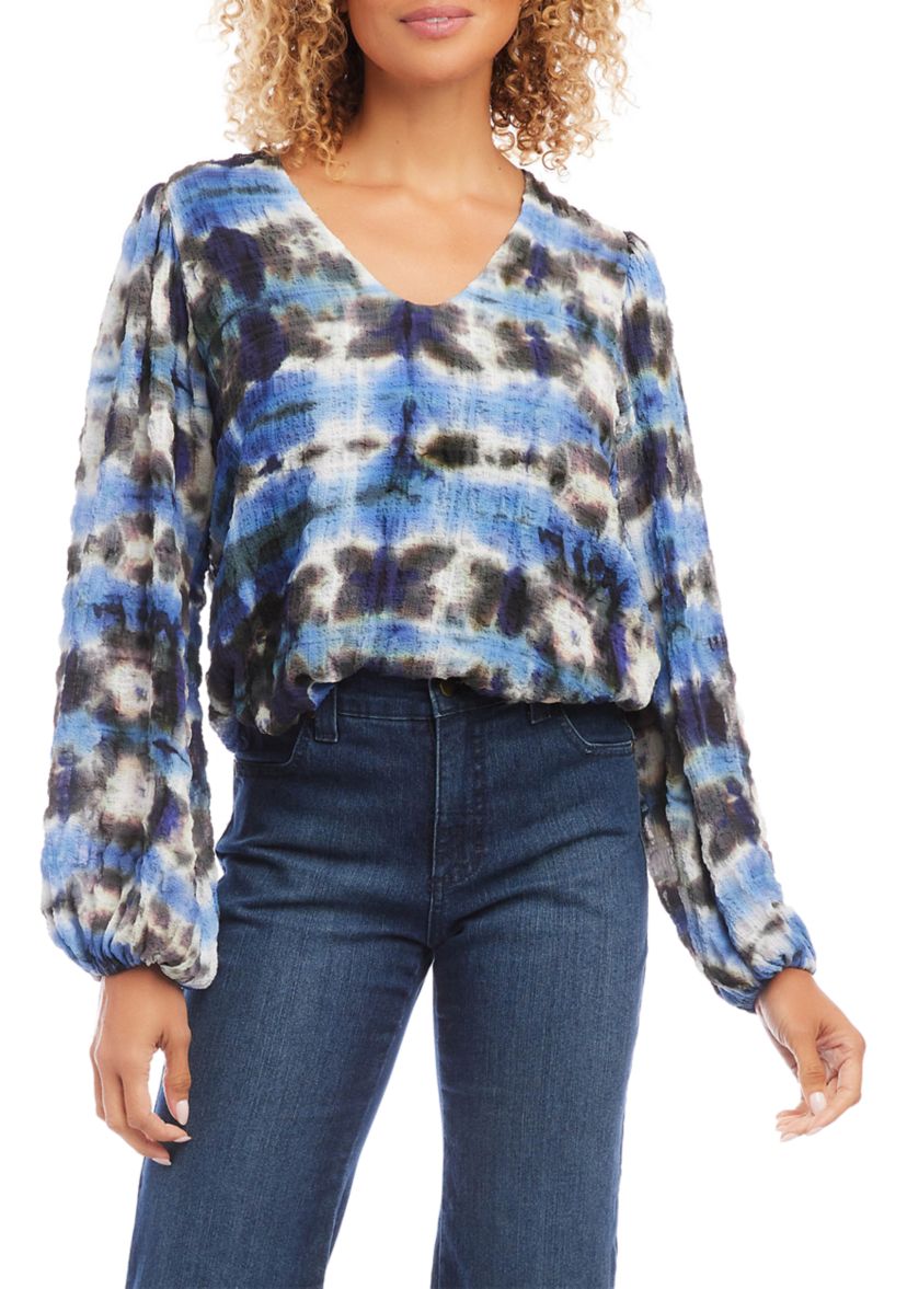Petite Long Sleeve Blouson Top