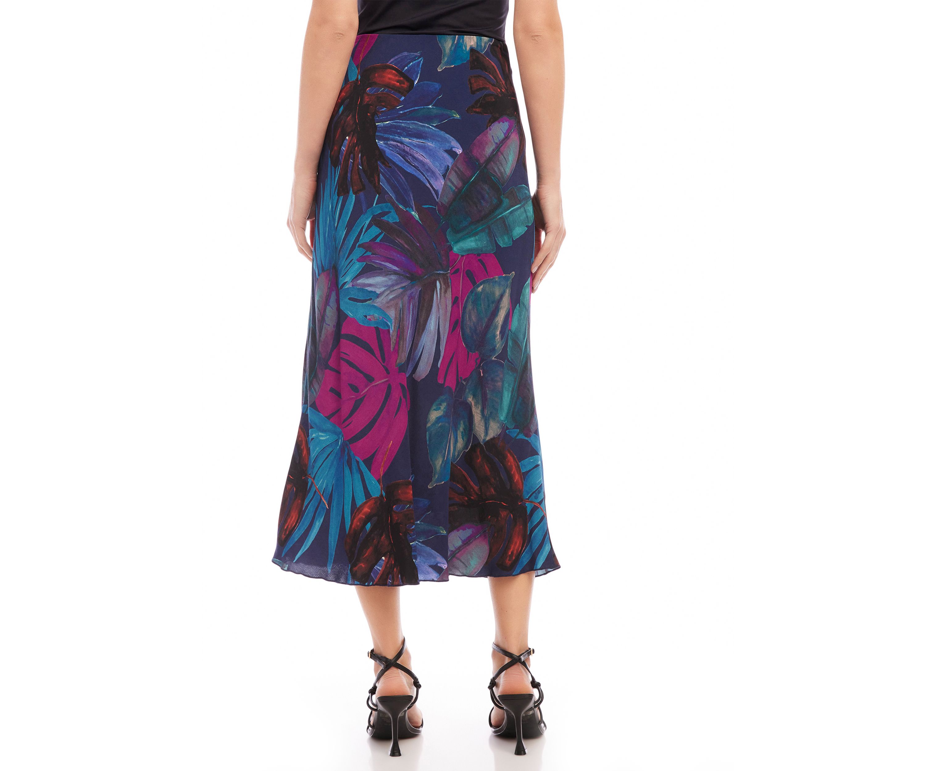 Womens Bias Cut Midi Skirt