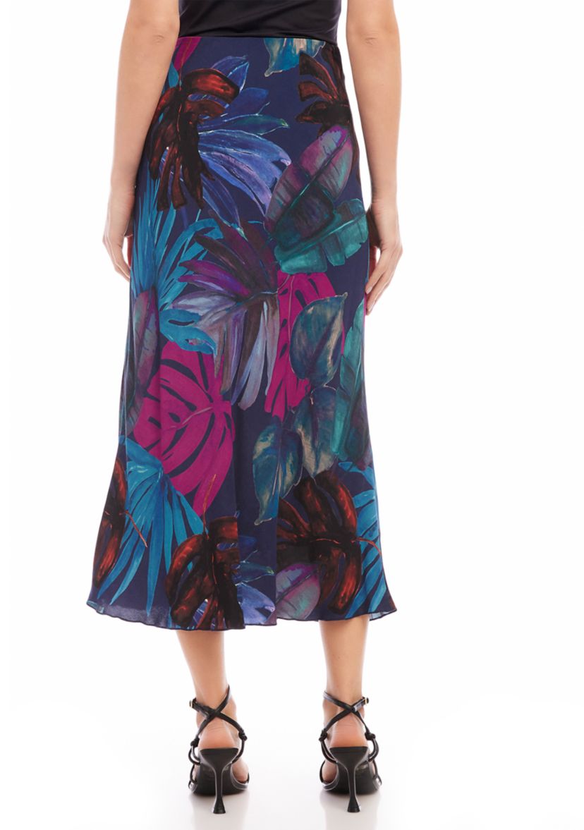 Womens Bias Cut Midi Skirt