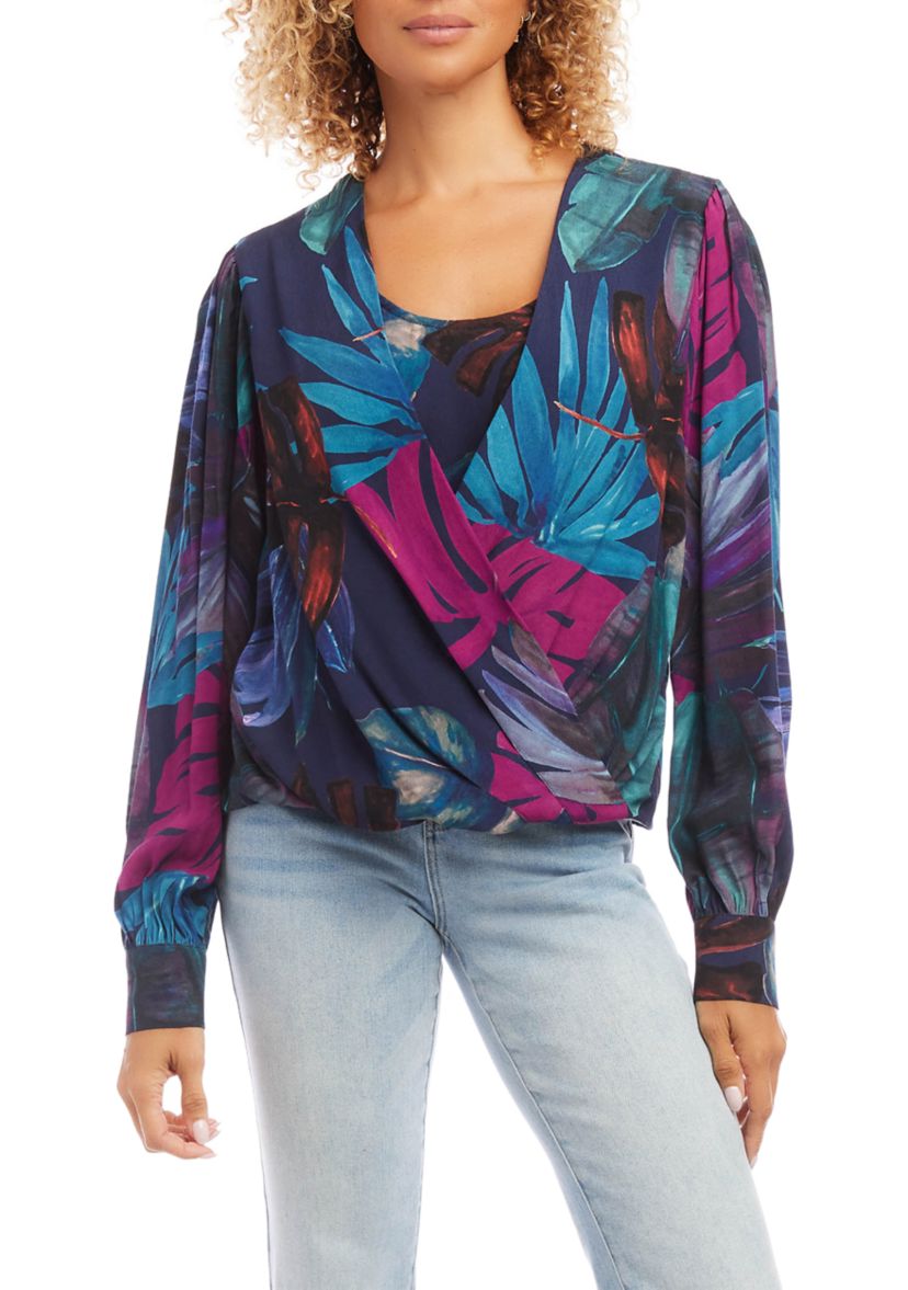 Petite Size Drape Front Top