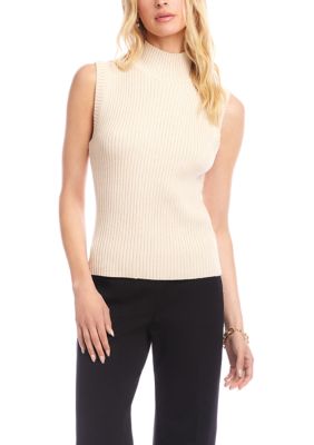Karen Kane Women's Ribbed Turtleneck Sweater Tank Top, XL