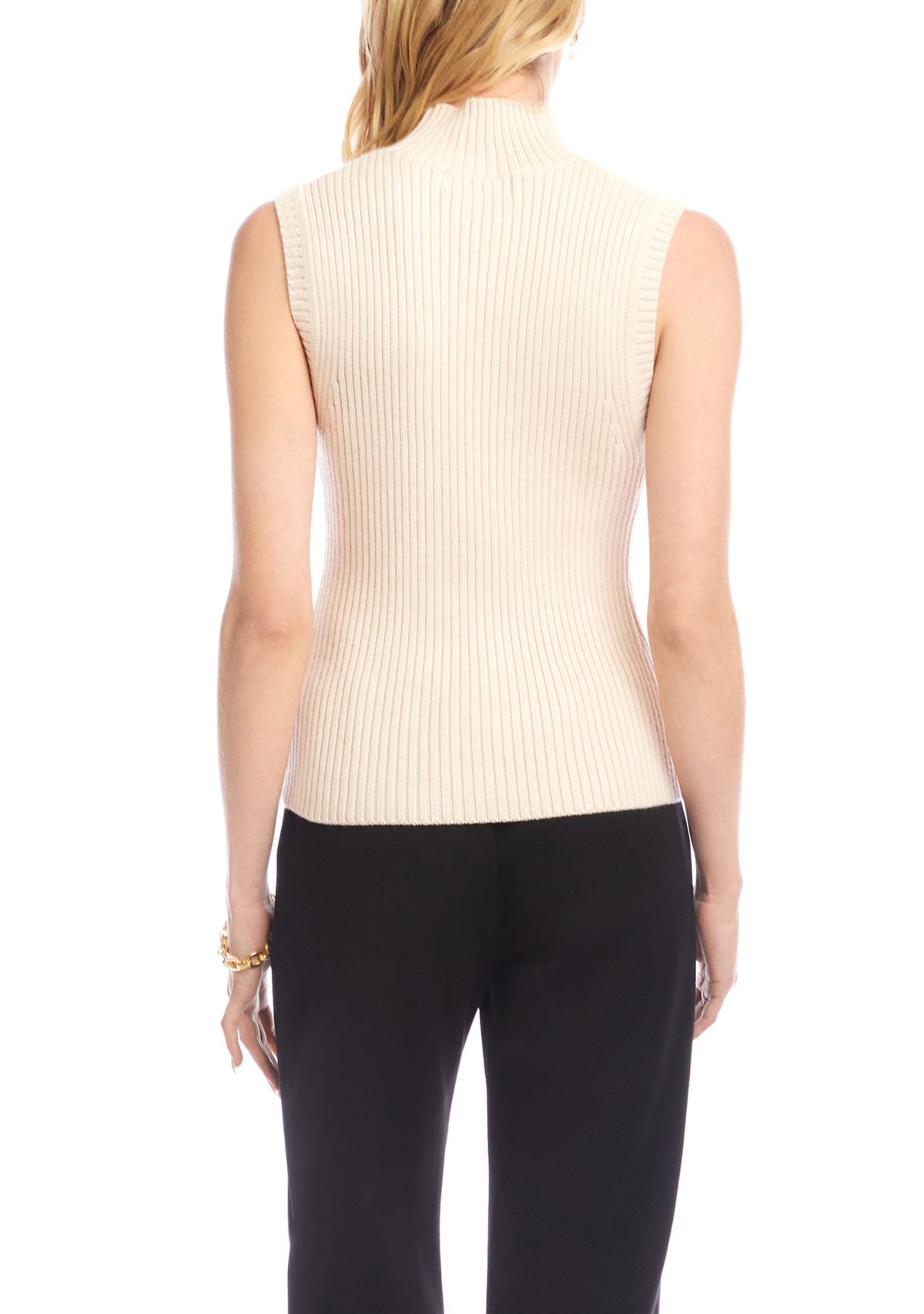 Womens Ribbed Turtleneck Sweater Tank