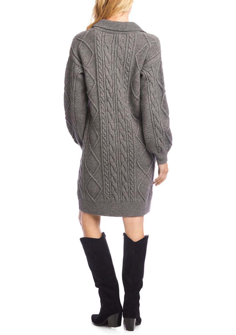 Womens Cable Knit Sweater Dress