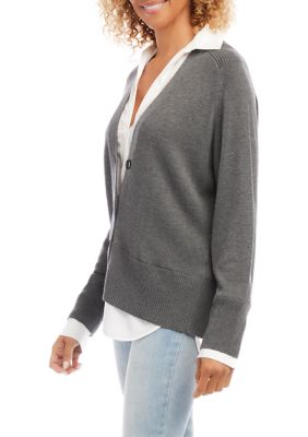 Women's Layered Sweater Cardigan