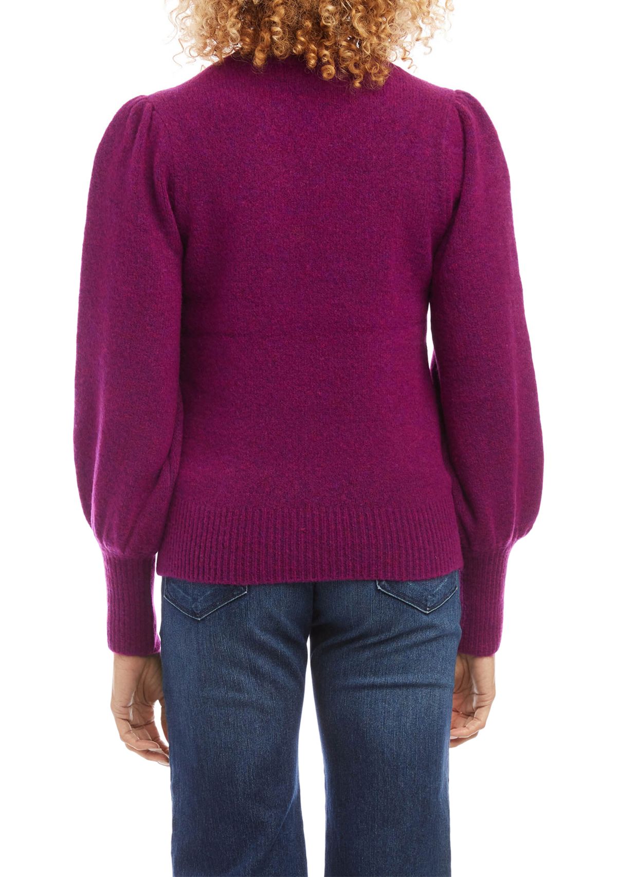 Womens Puff Sleeve Sweater
