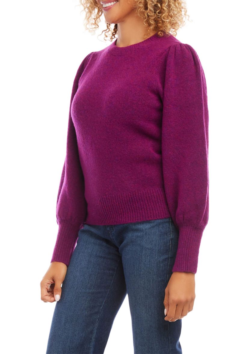 Womens Puff Sleeve Sweater