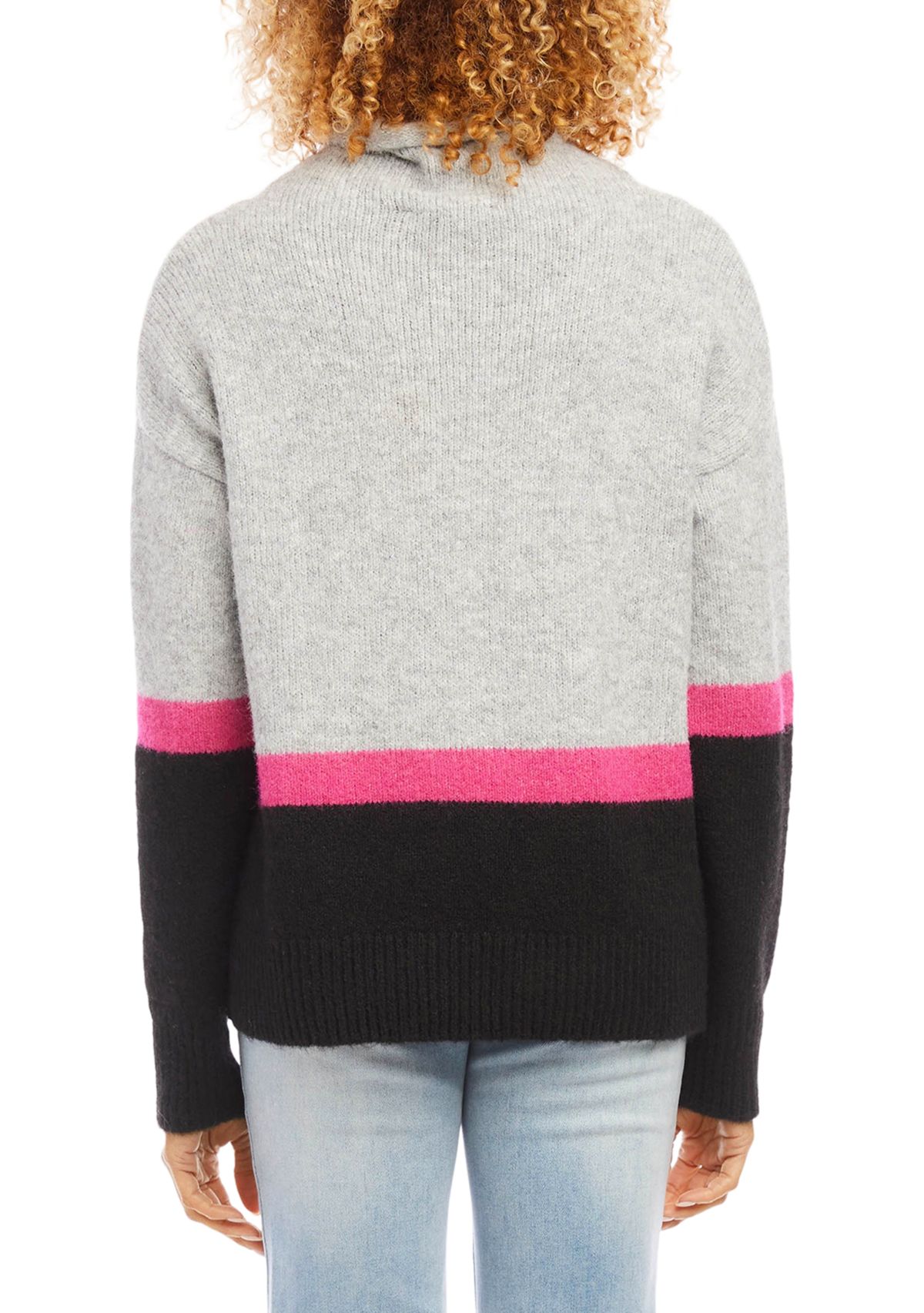 Womens Color Block Sweater