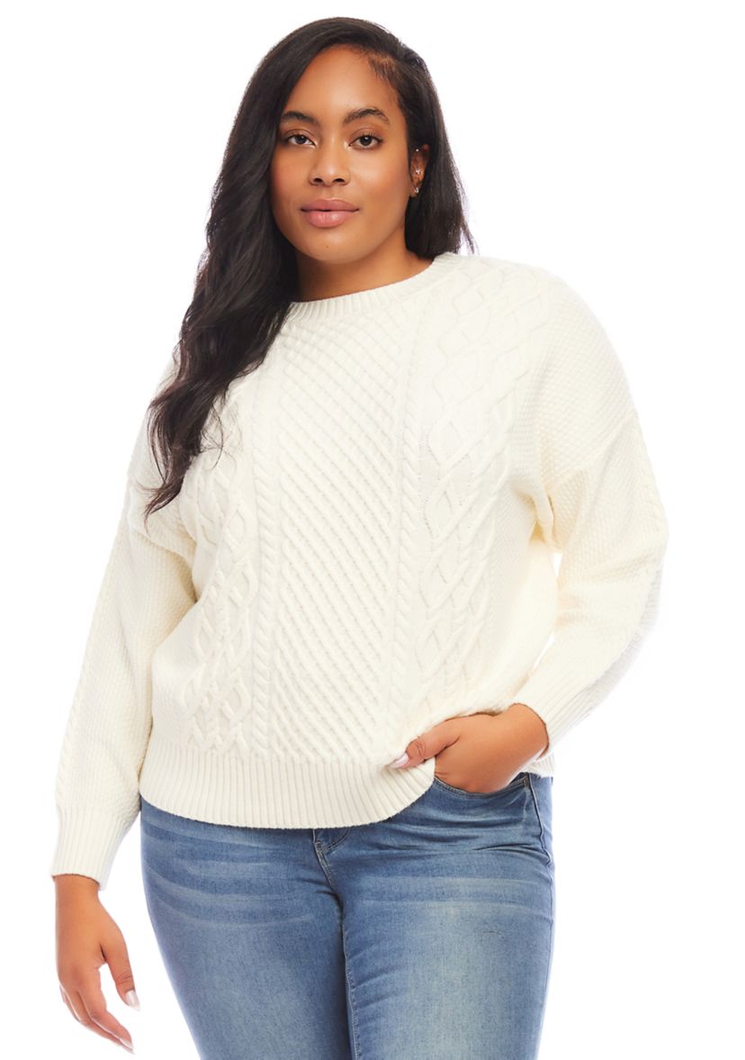 Plus Size Cable Knit Sweater