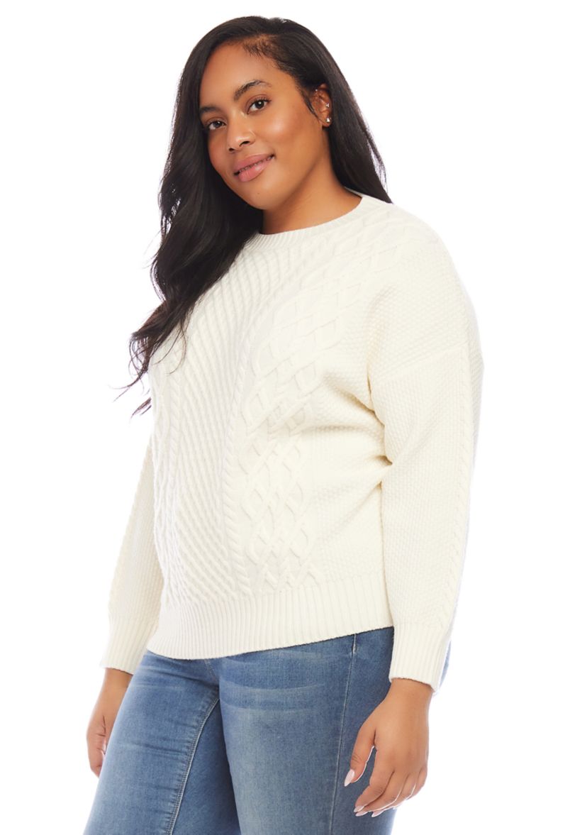 Plus Size Cable Knit Sweater