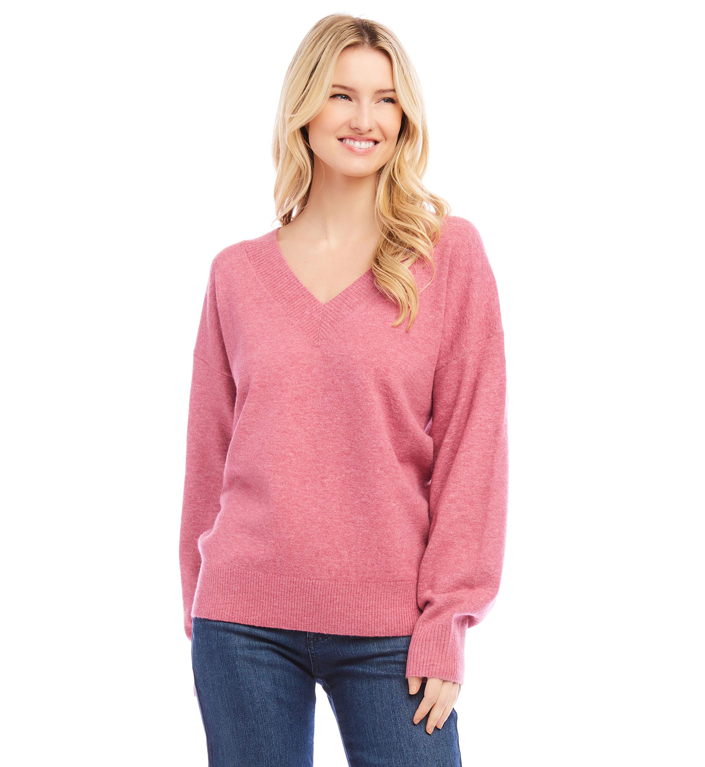 Womens Oversized V-Neck Sweater