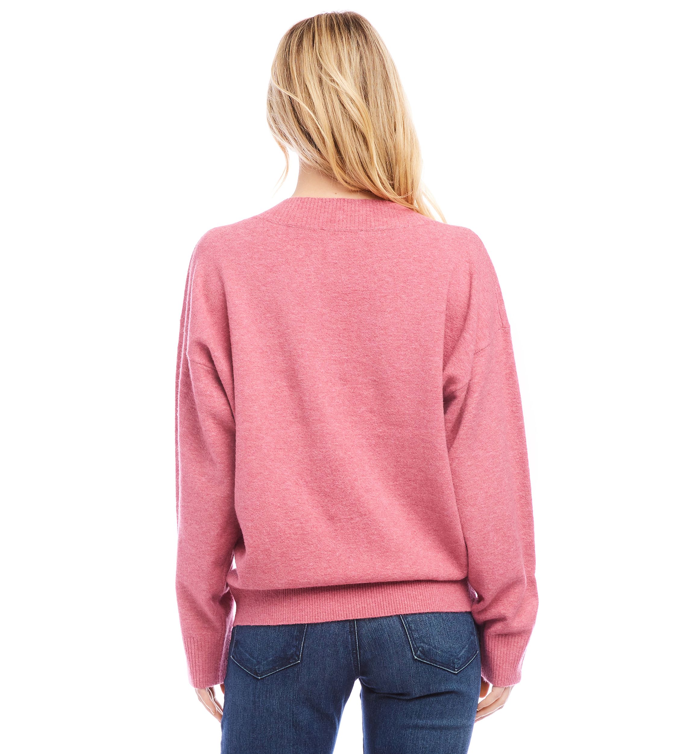 Womens Oversized V-Neck Sweater
