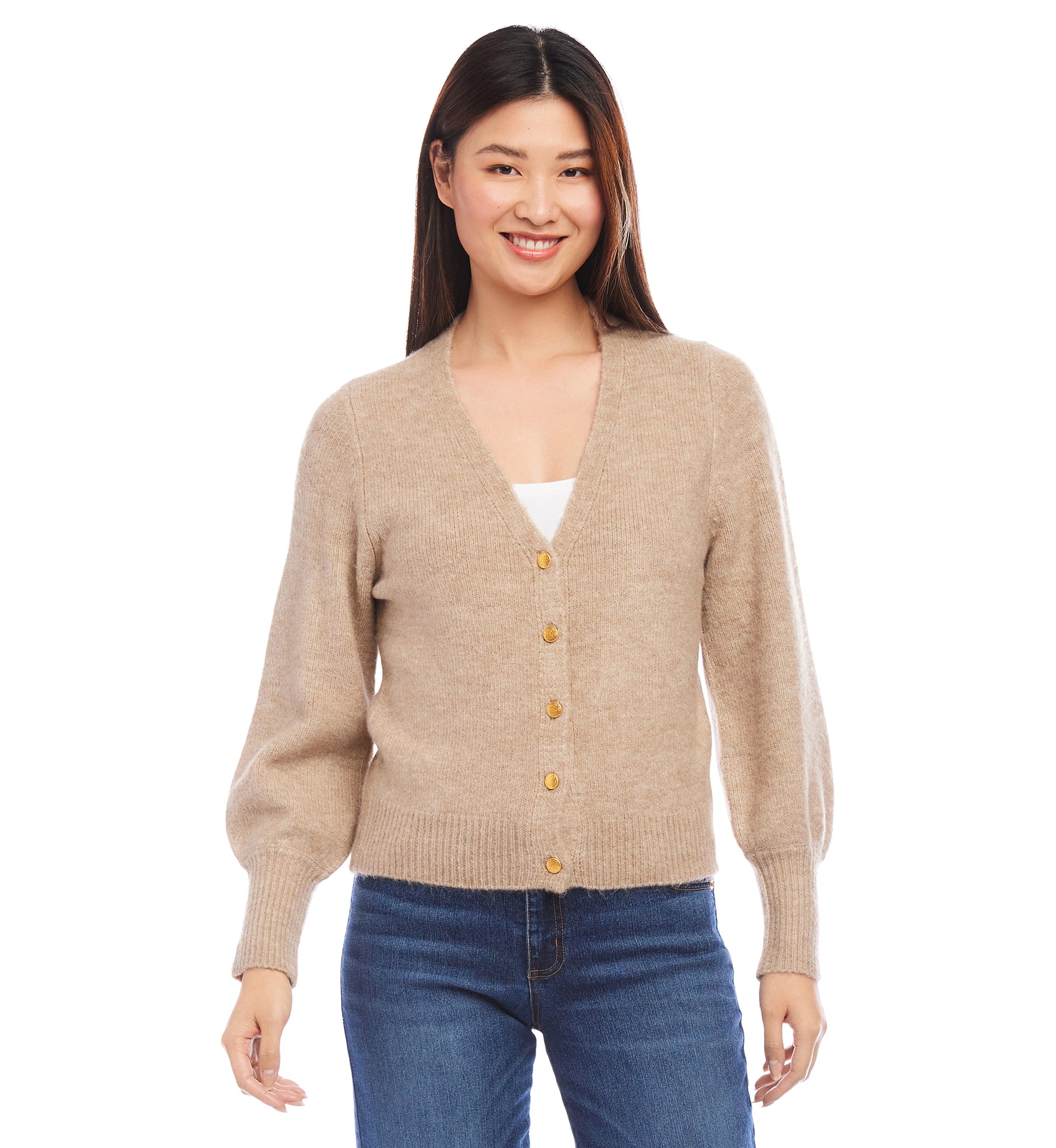 Petite Size Button Up Cardigan