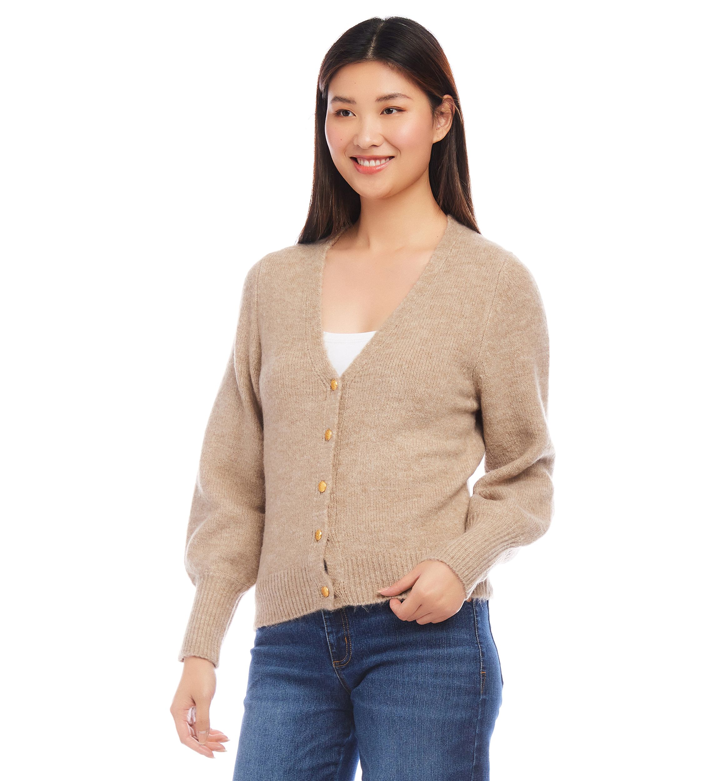 Petite Size Button Up Cardigan