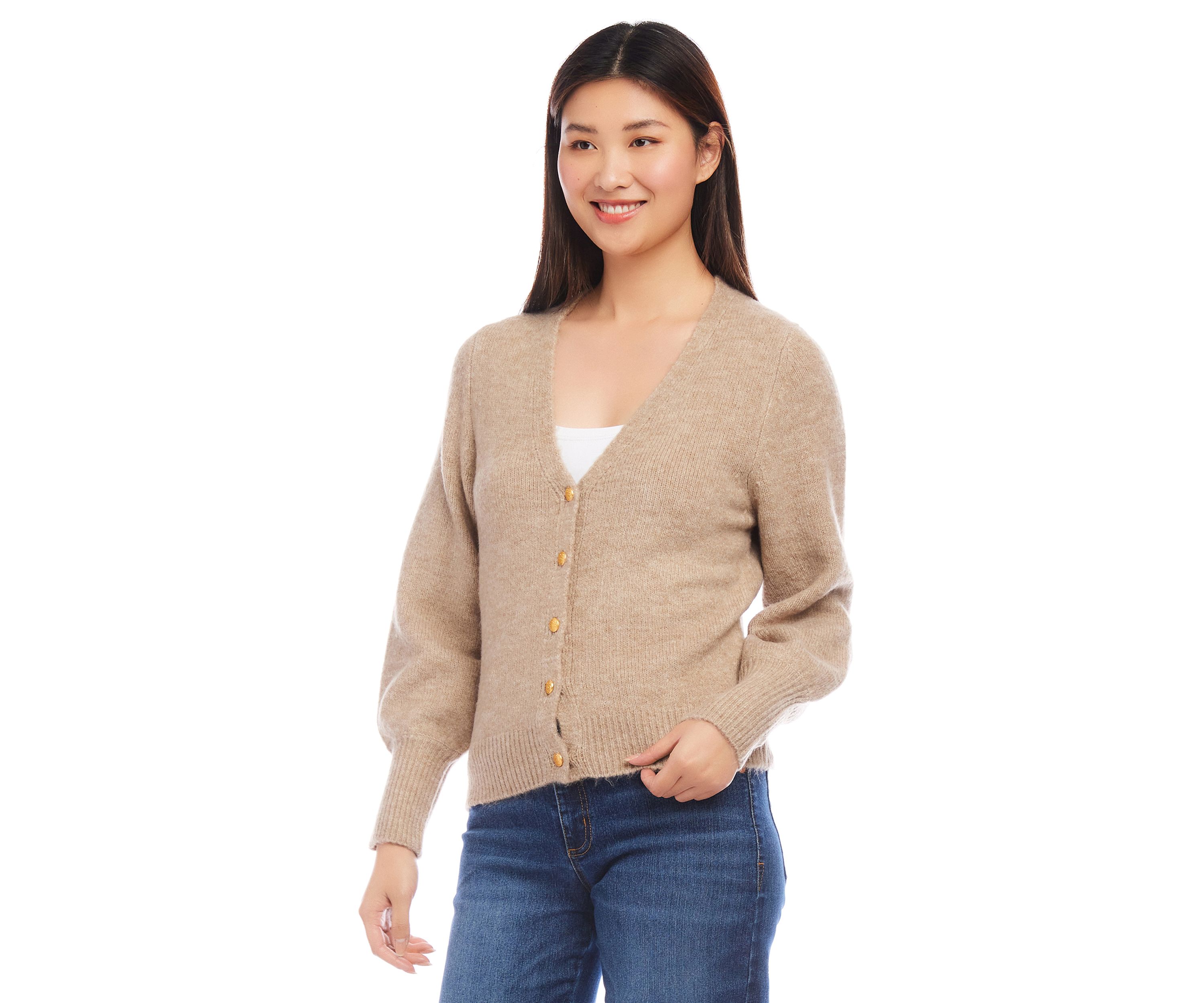 Petite Size Button Up Cardigan