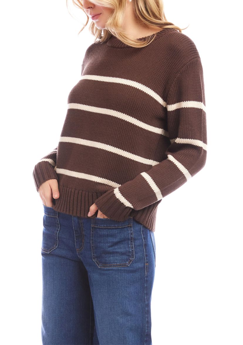 Stripe Crew Neck Sweater