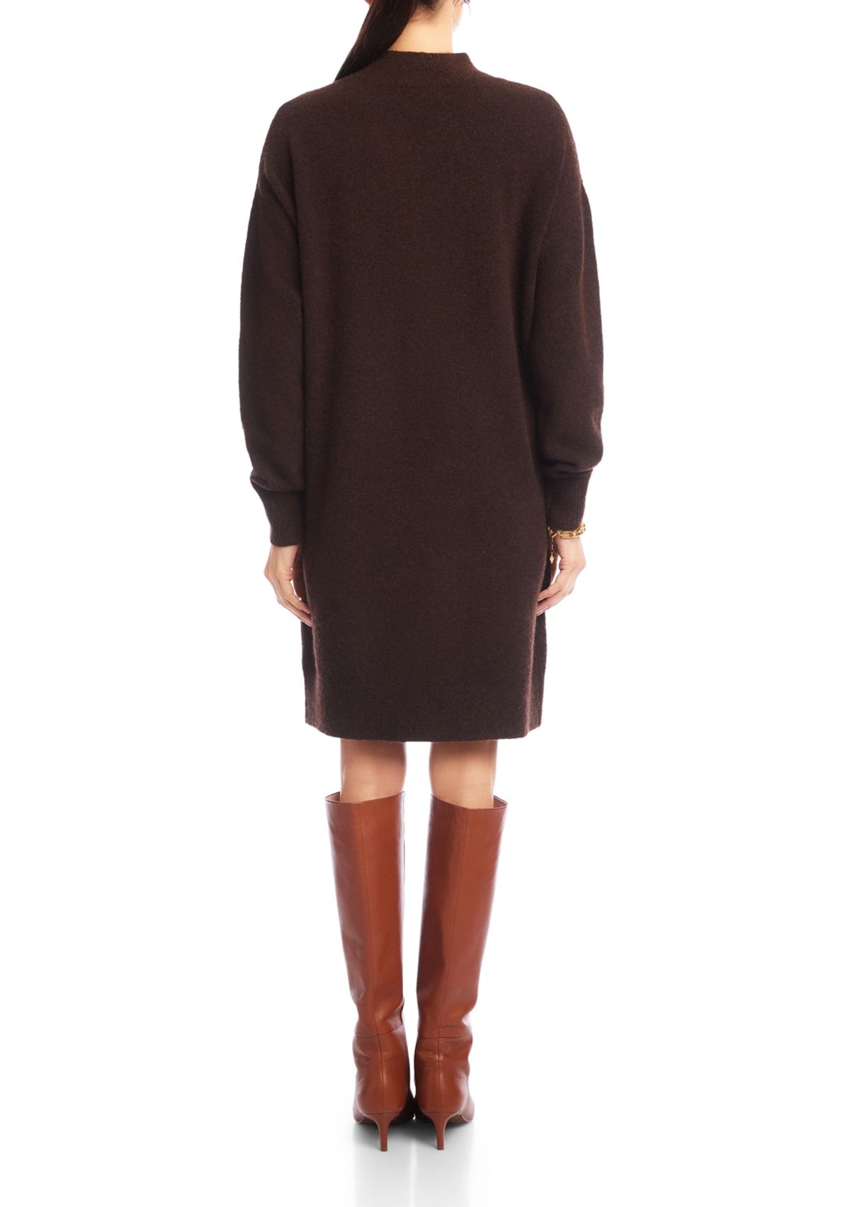 Womens Mock Neck Sweater Dress