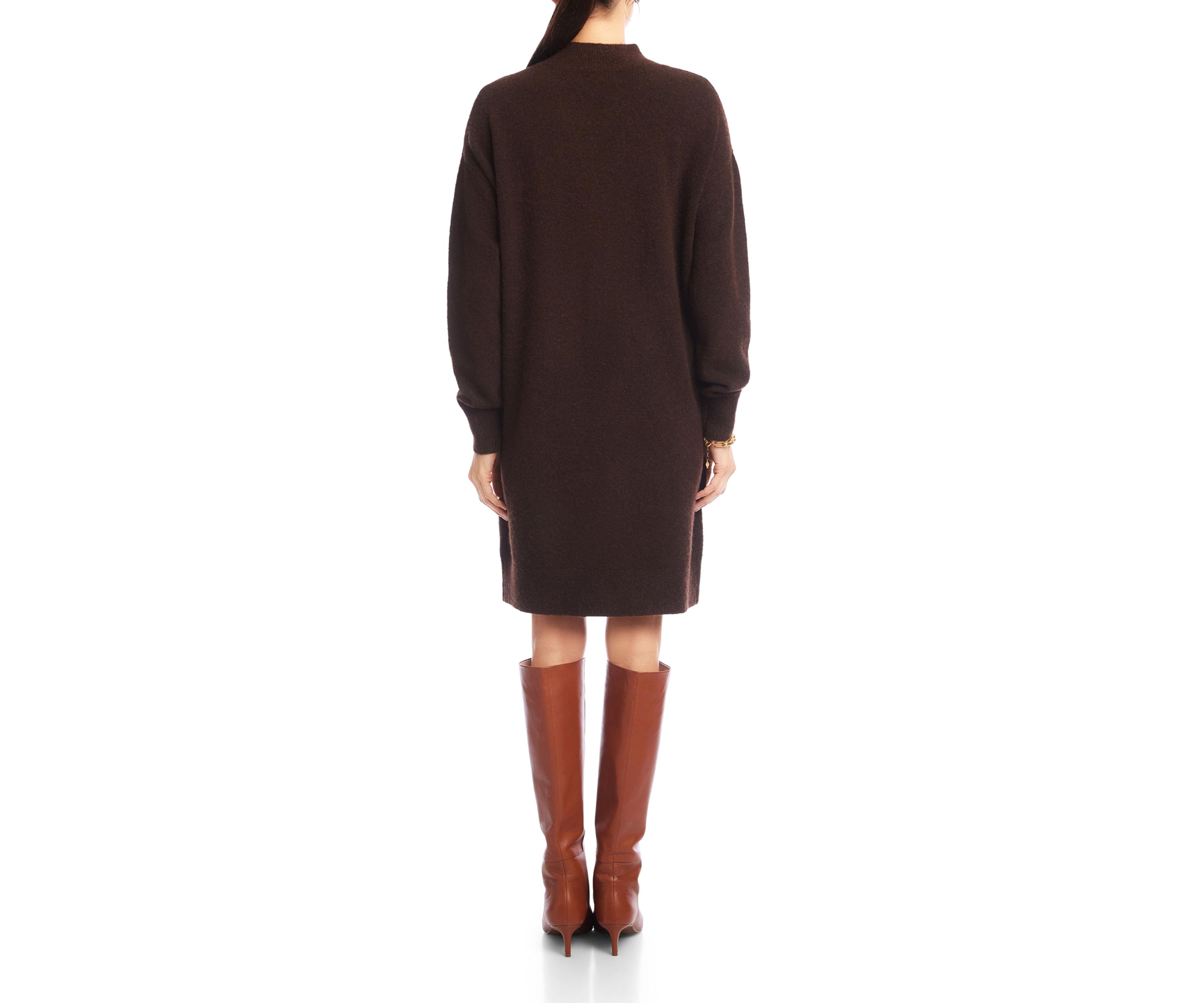 Womens Mock Neck Sweater Dress