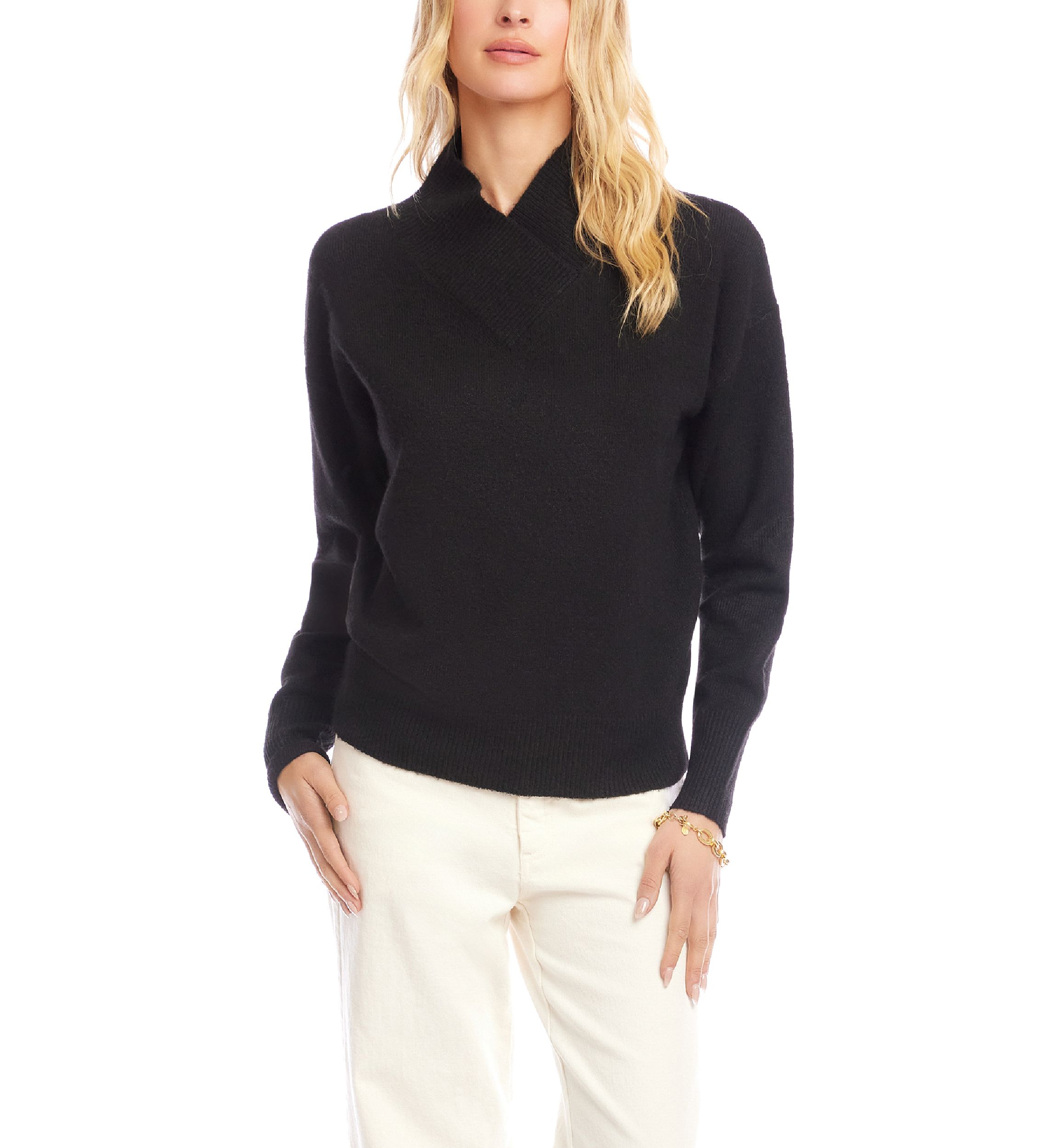 Petite Gift Shawl Collar Sweater 