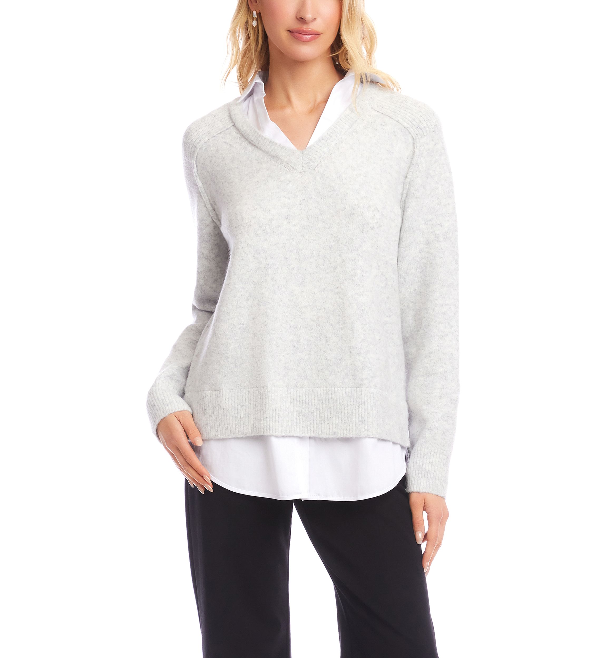 Petite Gift Layered Sweater 