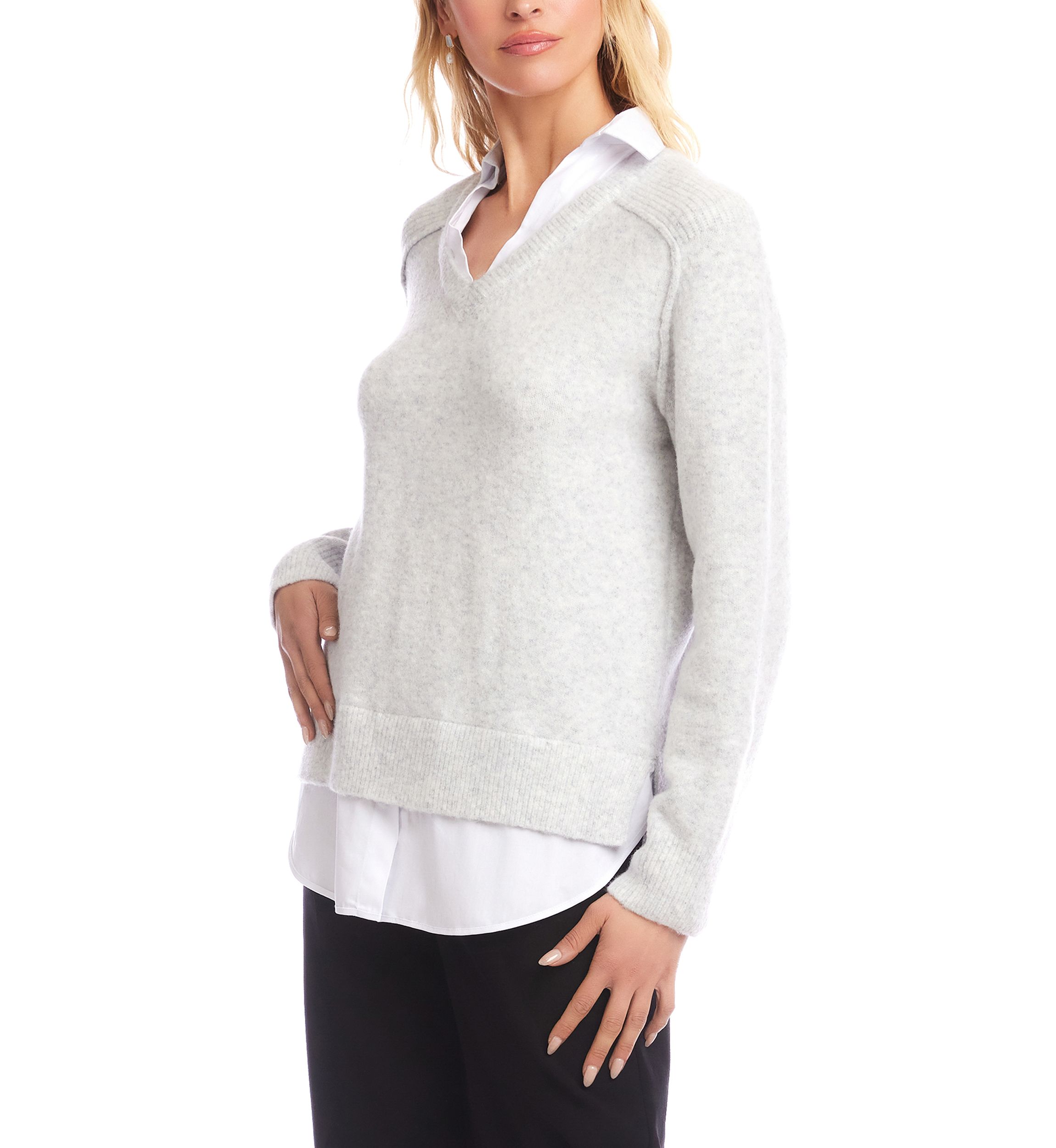 Petite Gift Layered Sweater 